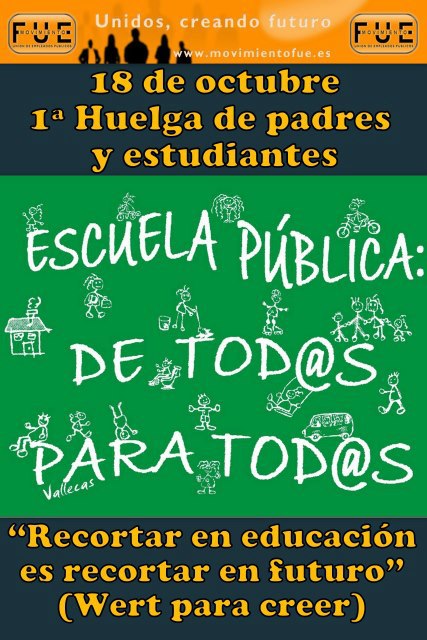 cartell vaga pares i alumnes 18 octubre 12
