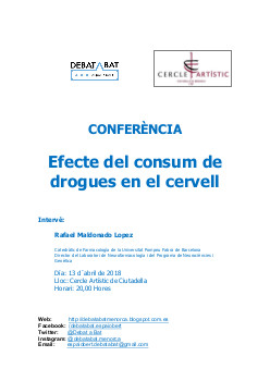 Cartel Conferencia Rafael Maldona en el Cercle