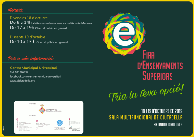 DIPTIC fira ensenyaments superiors