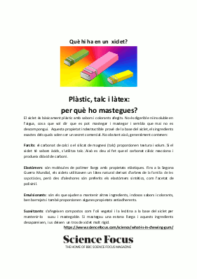 Què hi ha en un xiclet 