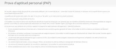 Prova PAP