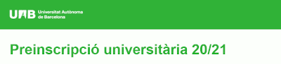 Preinscripció UAB
