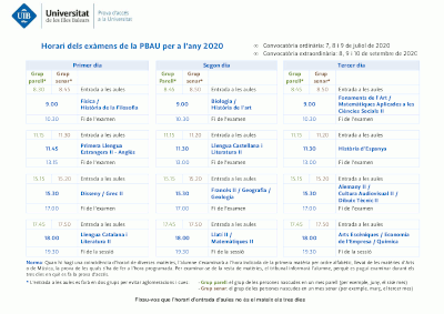 604979 horari pbau 2020