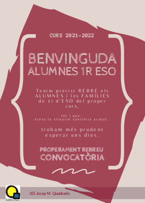 Benvinguda 1ESO 2021 2022