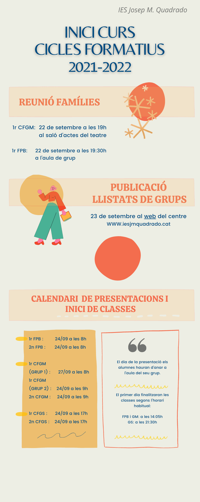INICI CURS CICLES FORMATIUS