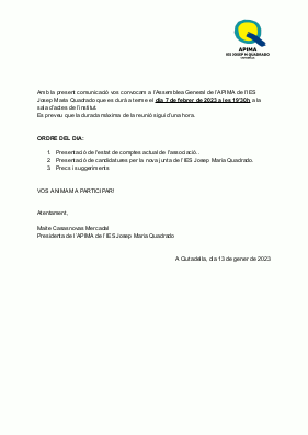 Assemblea general 7 de febrer de 2023