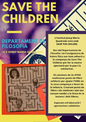 LInstitut Josep Maria Quadrado està amb SAVE THE 
