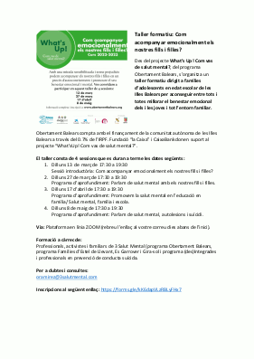 Programa Taller famílies curs 2022 2023