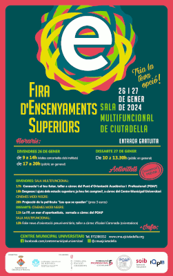 cartell activitats Fira Ensenyaments superiors 2024