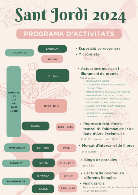 Activitats Sant Jordi 2024