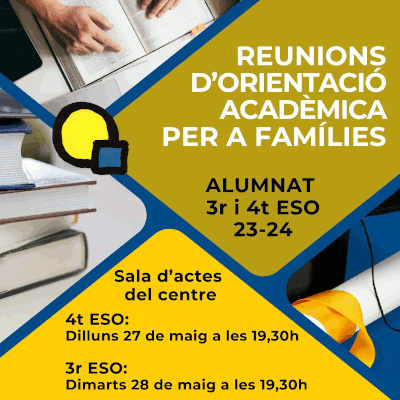 Reunions famílies 3r 4t ESO