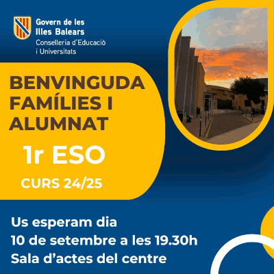 BENVINGUDA ALUMNAT 1r ESO