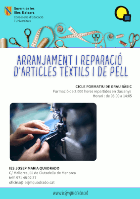 Informació CFGB Arrenjament articles tèxtil i de pell