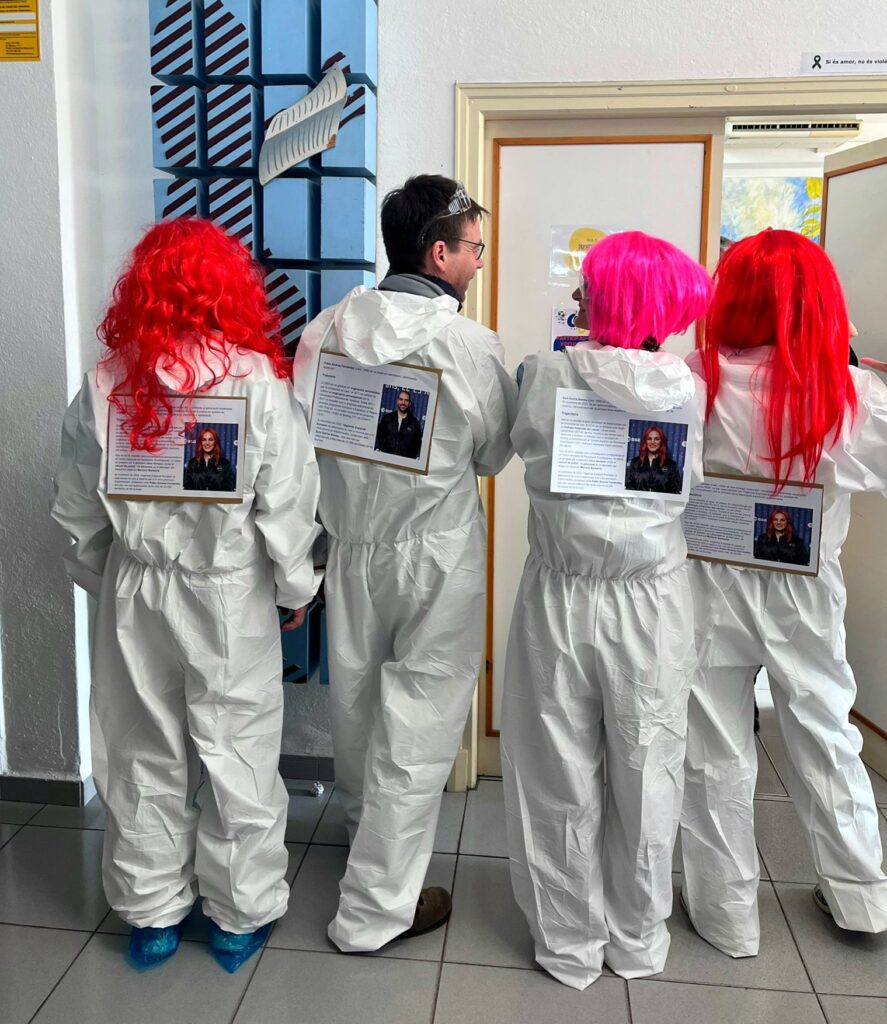 Celebrant l’11F disfressats de científics: Sara García i Pablo Álvarez